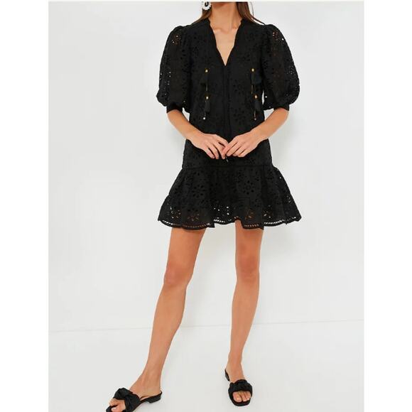 Bell by Alicia Eyelet Popover Dress Size Medium - Picture 2 of 10